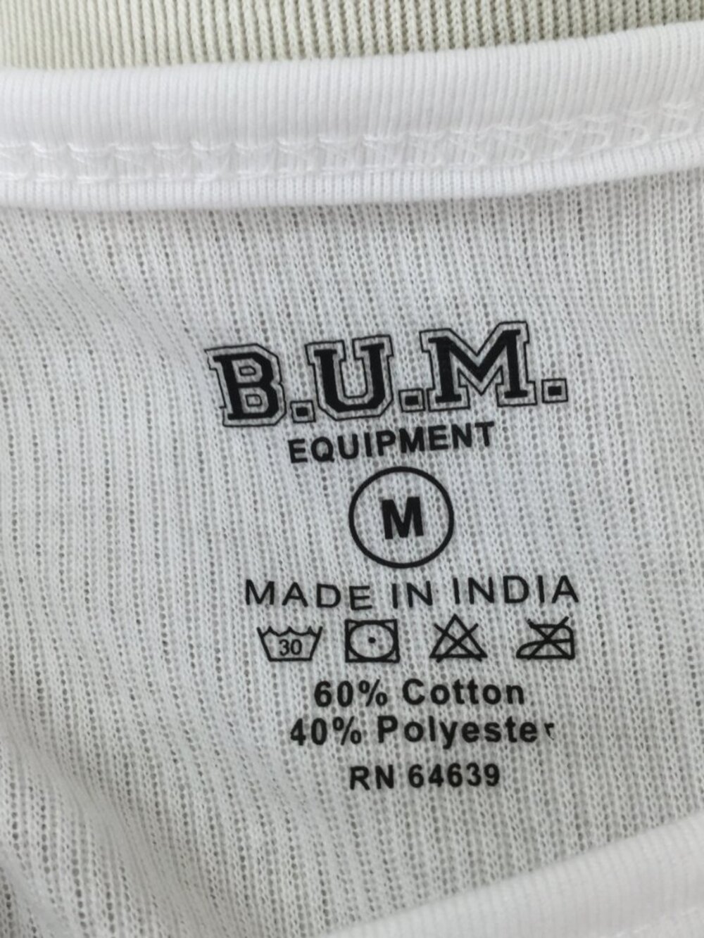 B.U.M. Equipment White Ribbed Tank Top m - Picture 5 of 6